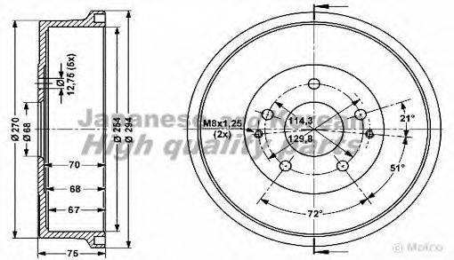 ASHUKI 10206101 Тормозной барабан