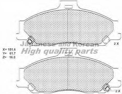 ASHUKI 10803503 Комплект тормозных колодок, дисковый тормоз