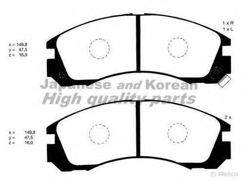 ASHUKI C00305 Комплект тормозных колодок, дисковый тормоз