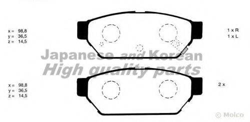 ASHUKI C01701 Комплект тормозных колодок, дисковый тормоз