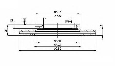 ASHUKI C65018 Тормозной диск