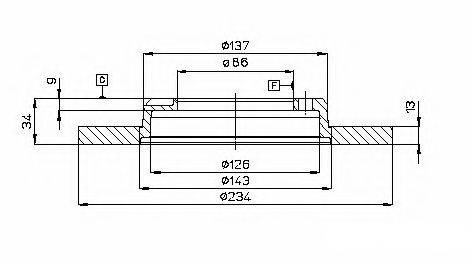 ASHUKI C65022 Тормозной диск