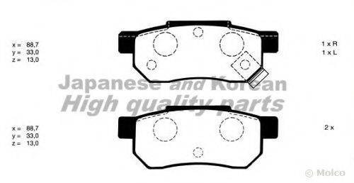 ASHUKI H02509 Комплект тормозных колодок, дисковый тормоз