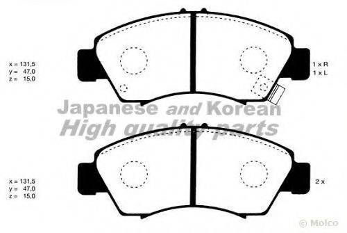 ASHUKI H02550 Комплект тормозных колодок, дисковый тормоз