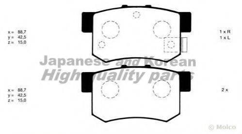 ASHUKI H02620 Комплект тормозных колодок, дисковый тормоз
