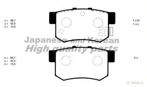 ASHUKI H02622 Комплект тормозных колодок, дисковый тормоз