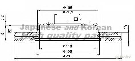 ASHUKI H03770 Тормозной диск