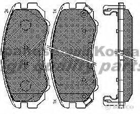 ASHUKI I04250 Комплект тормозных колодок, дисковый тормоз