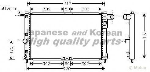 ASHUKI J20501 Радиатор, охлаждение двигателя