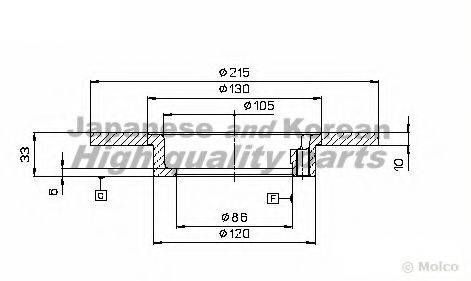 ASHUKI K01601 Тормозной диск