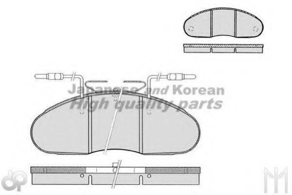 ASHUKI N00922 Комплект тормозных колодок, дисковый тормоз