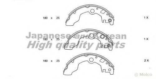 ASHUKI S01405 Комплект тормозных колодок