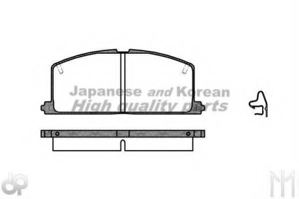 ASHUKI T11101R Комплект тормозных колодок, дисковый тормоз