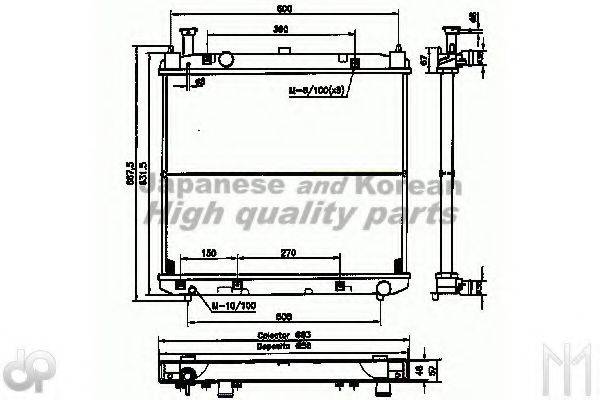 ASHUKI T55003 Радиатор, охлаждение двигателя