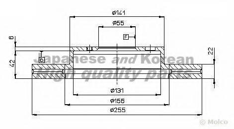 ASHUKI T60230 Тормозной диск