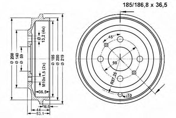 VEMA 801179 Тормозной барабан