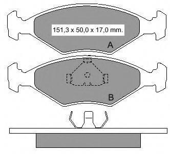 VEMA 833311 Комплект тормозных колодок, дисковый тормоз