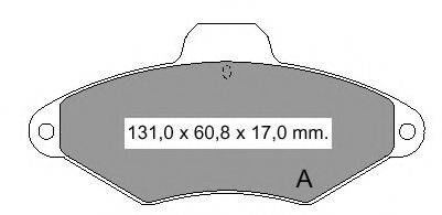 VEMA 834380 Комплект тормозных колодок, дисковый тормоз