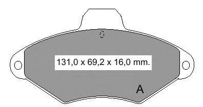 VEMA 834390 Комплект тормозных колодок, дисковый тормоз