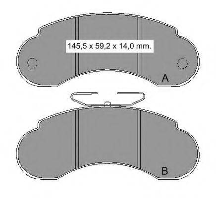 VEMA 834841 Комплект тормозных колодок, дисковый тормоз
