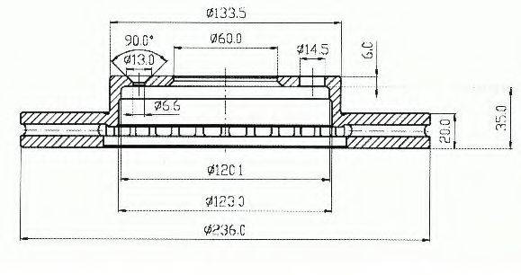 VEMA 98019 Тормозной диск