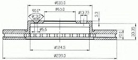 VEMA 98023 Тормозной диск