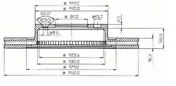 VEMA 98065 Тормозной диск