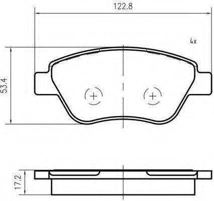 VEMA K401702 Комплект тормозных колодок, дисковый тормоз