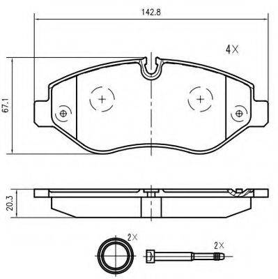 VEMA K402301 Комплект тормозных колодок, дисковый тормоз