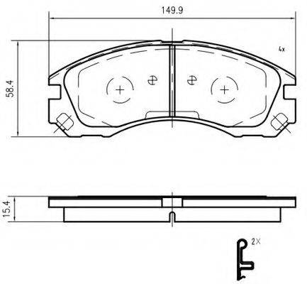 VEMA K404400 Комплект тормозных колодок, дисковый тормоз