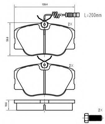 VEMA K406401 Комплект тормозных колодок, дисковый тормоз