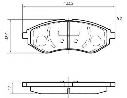 VEMA K421500 Комплект тормозных колодок, дисковый тормоз