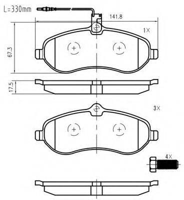 VEMA K426900 Комплект тормозных колодок, дисковый тормоз