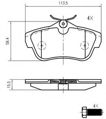 VEMA K427300 Комплект тормозных колодок, дисковый тормоз