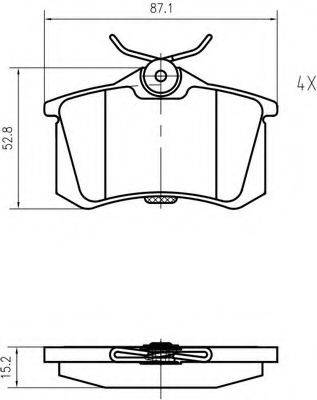 VEMA K601103 Комплект тормозных колодок, дисковый тормоз