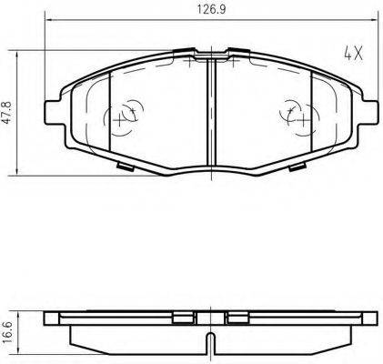 VEMA K605000 Комплект тормозных колодок, дисковый тормоз