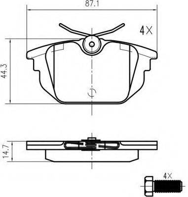 VEMA K619600 Комплект тормозных колодок, дисковый тормоз