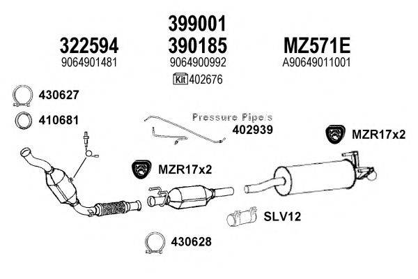 KLARIUS 600579U Система выпуска ОГ