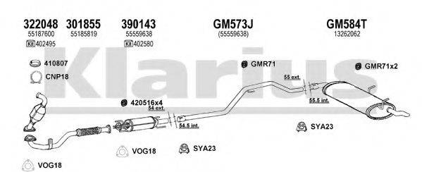 KLARIUS 391680U Система выпуска ОГ