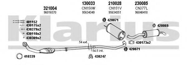 KLARIUS 180361E Система выпуска ОГ