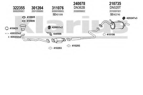 KLARIUS 270259E Система выпуска ОГ