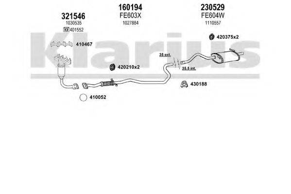 KLARIUS 361234E Система выпуска ОГ