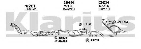 KLARIUS 600390E Система выпуска ОГ