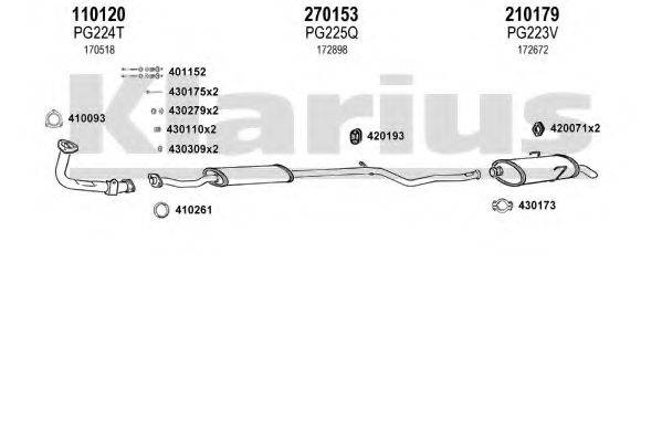 KLARIUS 630125E Система выпуска ОГ