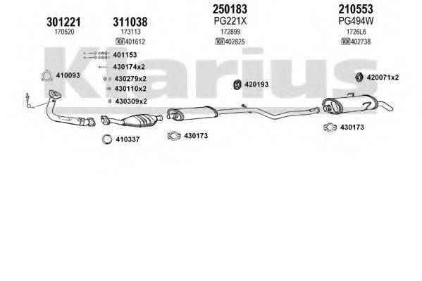 KLARIUS 630542E Система выпуска ОГ