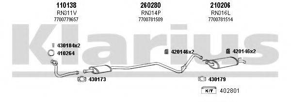 KLARIUS 720105E Система выпуска ОГ