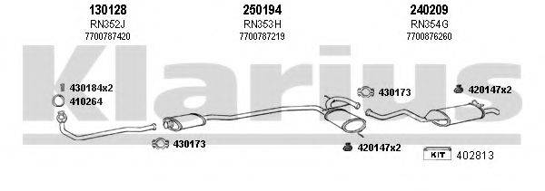 KLARIUS 720125E Система выпуска ОГ