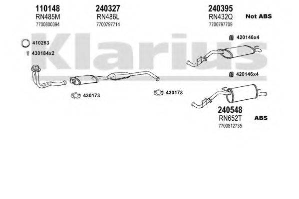 KLARIUS 720204E Система выпуска ОГ