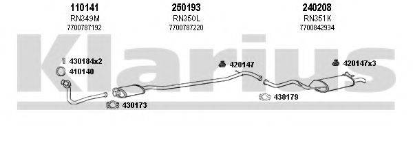 KLARIUS 720444E Система выпуска ОГ