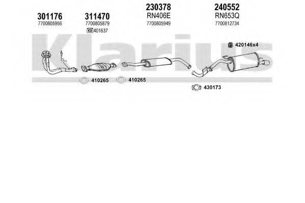 KLARIUS 720684E Система выпуска ОГ